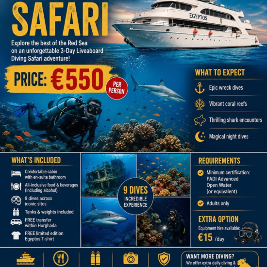 Egyptos liveaboard offer poster