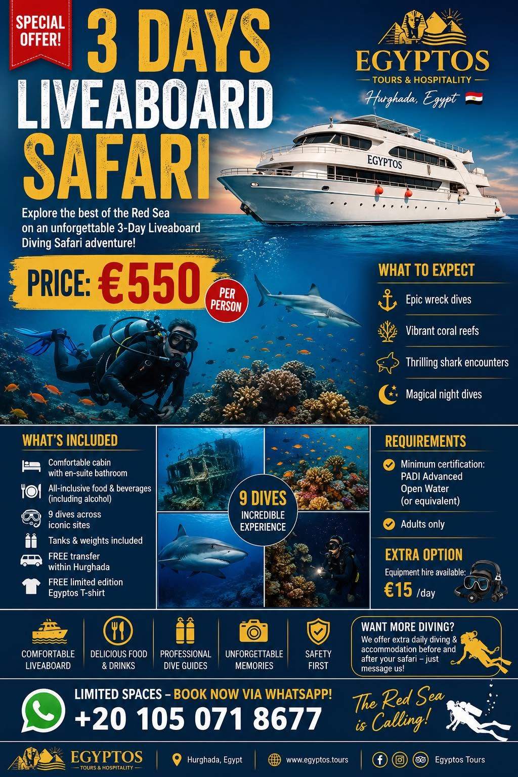 Egyptos liveaboard offer poster