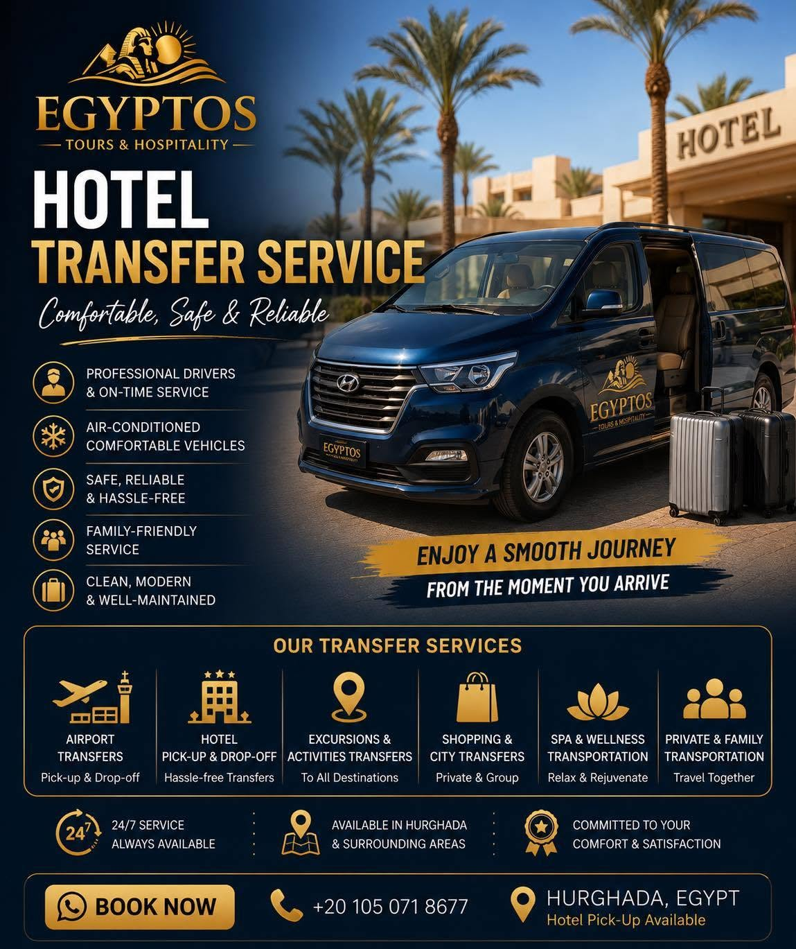 Egyptos hotel transfer poster